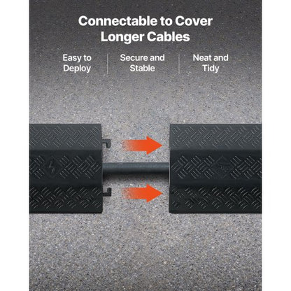 Kabelskydd för nedfall, 7 938 kg/axellastkapacitet, Kraftig kabelslangskyddsramp, Golvkabelskydd, För områden med hög gångtrafik, Inomhus, Utomhus, Hem, Kontor, Lager, 1-pack |  EU