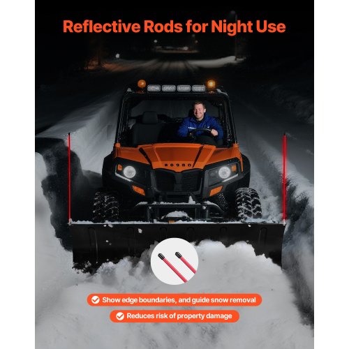 snöplogsblad, 109/152 cm breddjusterbart snöplogssats, lätt att ta av, universalmonterat plogtillbehör med gummiflikar, kraftigt stålblad, kompatibel med de flesta UTV och ATV |  EU