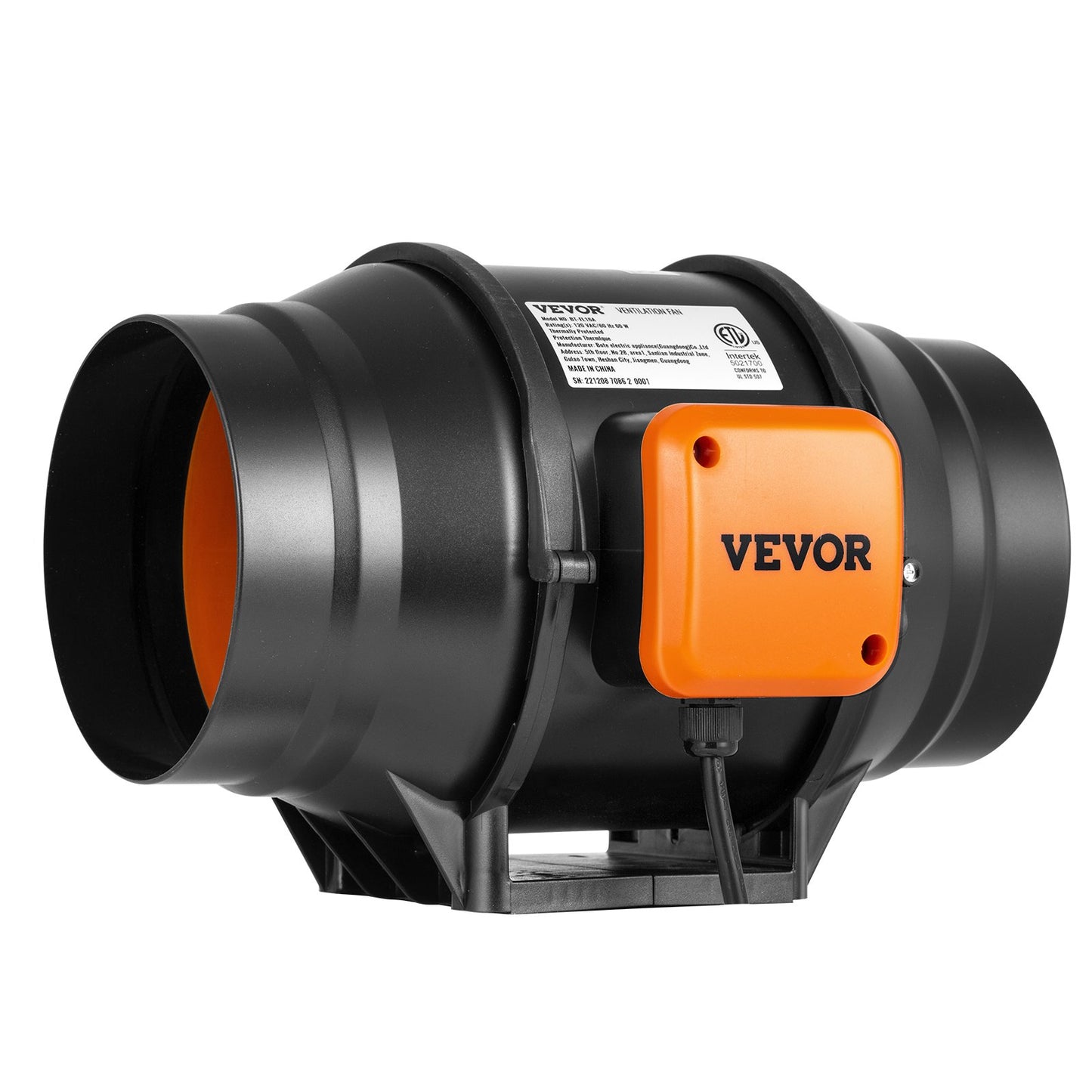 152,4 mm inline kanalfläkt HVAC avgasfläktsats AC variabel hastighetskontroll