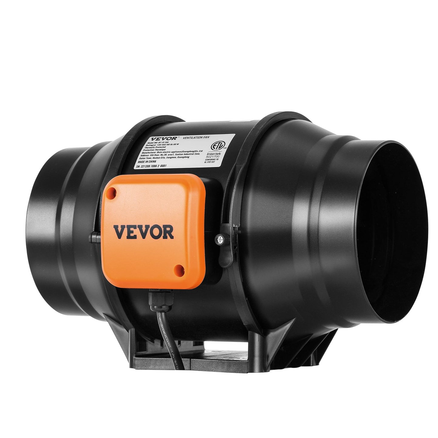 152,4 mm inline kanalfläkt HVAC avgasfläktsats AC variabel hastighetskontroll