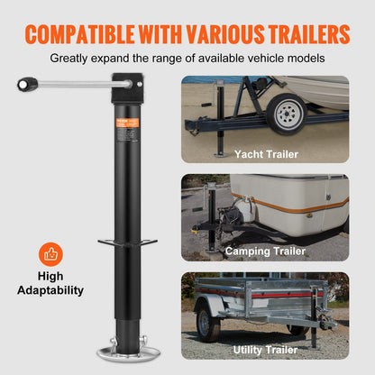 Trailer Jack, Trailer Tongue Jack A-frame Bolt on Weight Capacity 5000 lb, Trailer Jack Stand with Handle for Lifting RV Trailer, Horse Trailer, Utility Trailer, Yacht Trailer