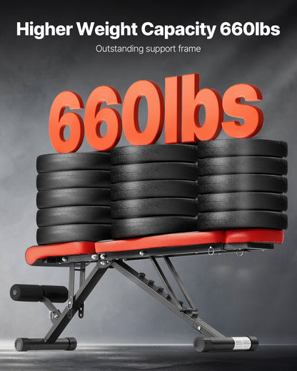 Viktbänk Sit up Bänk Hemgym Styrketräning Justerbar Hopfällbar