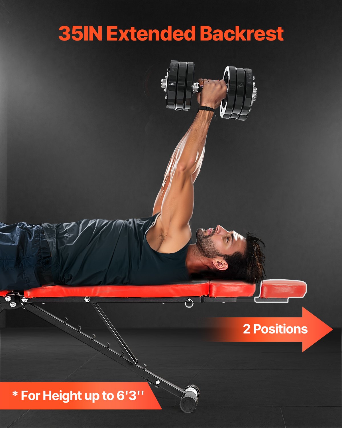 Viktbänk Sit up Bänk Hemgym Styrketräning Justerbar Hopfällbar