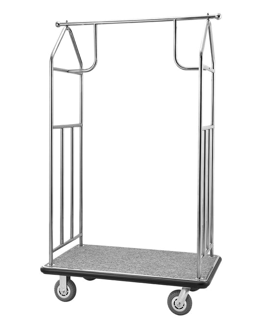 Hotel Bagagevagn 800 LBS Borstad rostfritt stål Finish Bellman's Cart