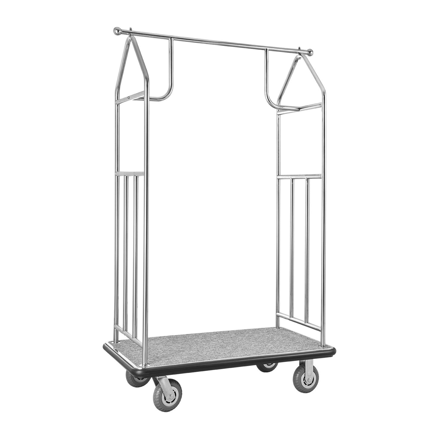Hotel Bagagevagn 800 LBS Borstad rostfritt stål Finish Bellman's Cart