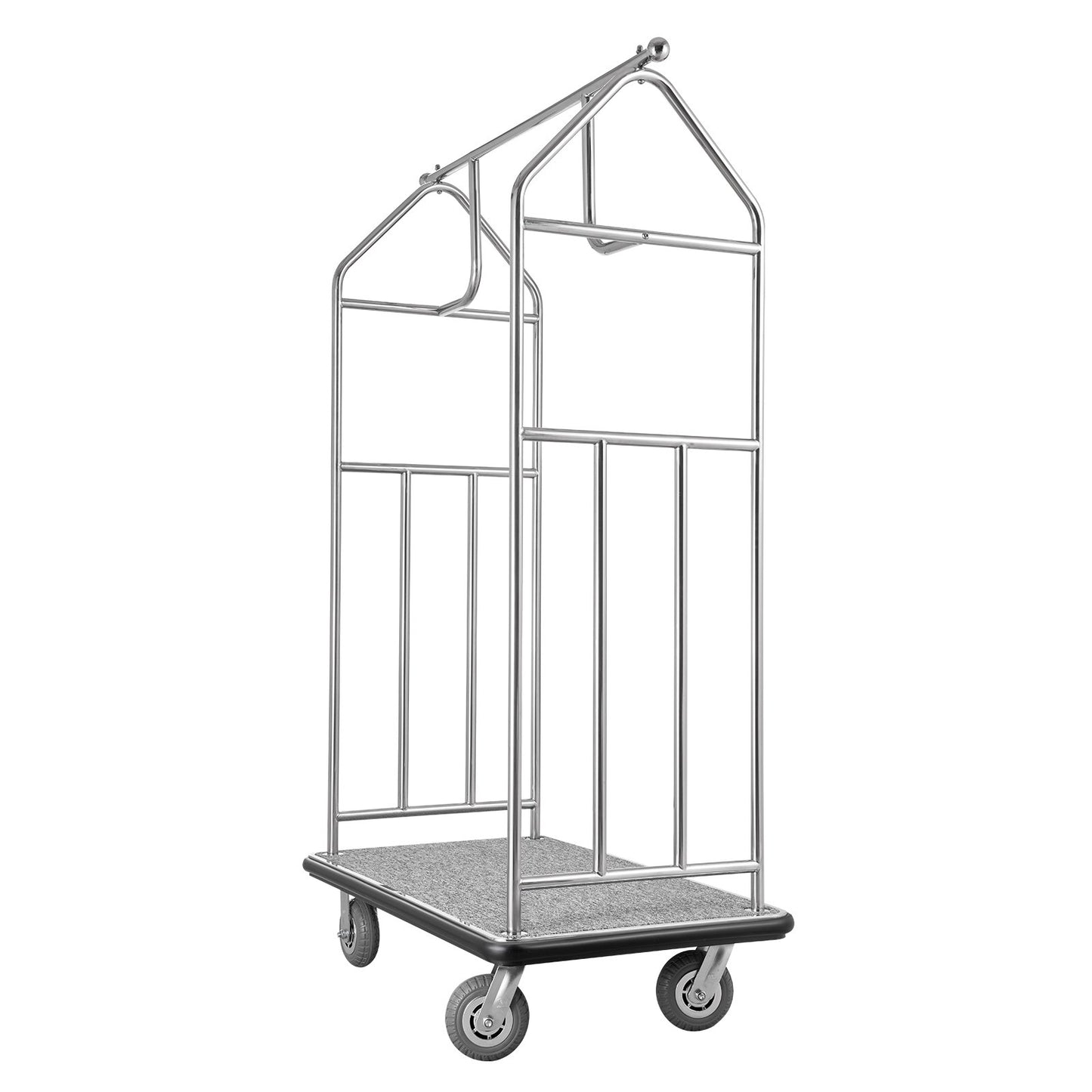 Hotel Bagagevagn 800 LBS Borstad rostfritt stål Finish Bellman's Cart