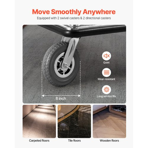 Hotel Luggage Cart 1200 LBS Brushed Stainless Steel Finish Bellman's Cart | EU