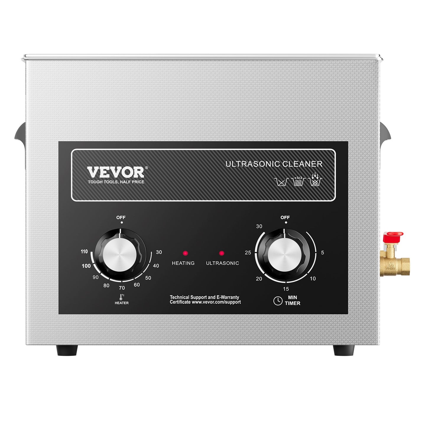10L Ultrasonic Cleaner with Heating Timer and Digital Sound Machine