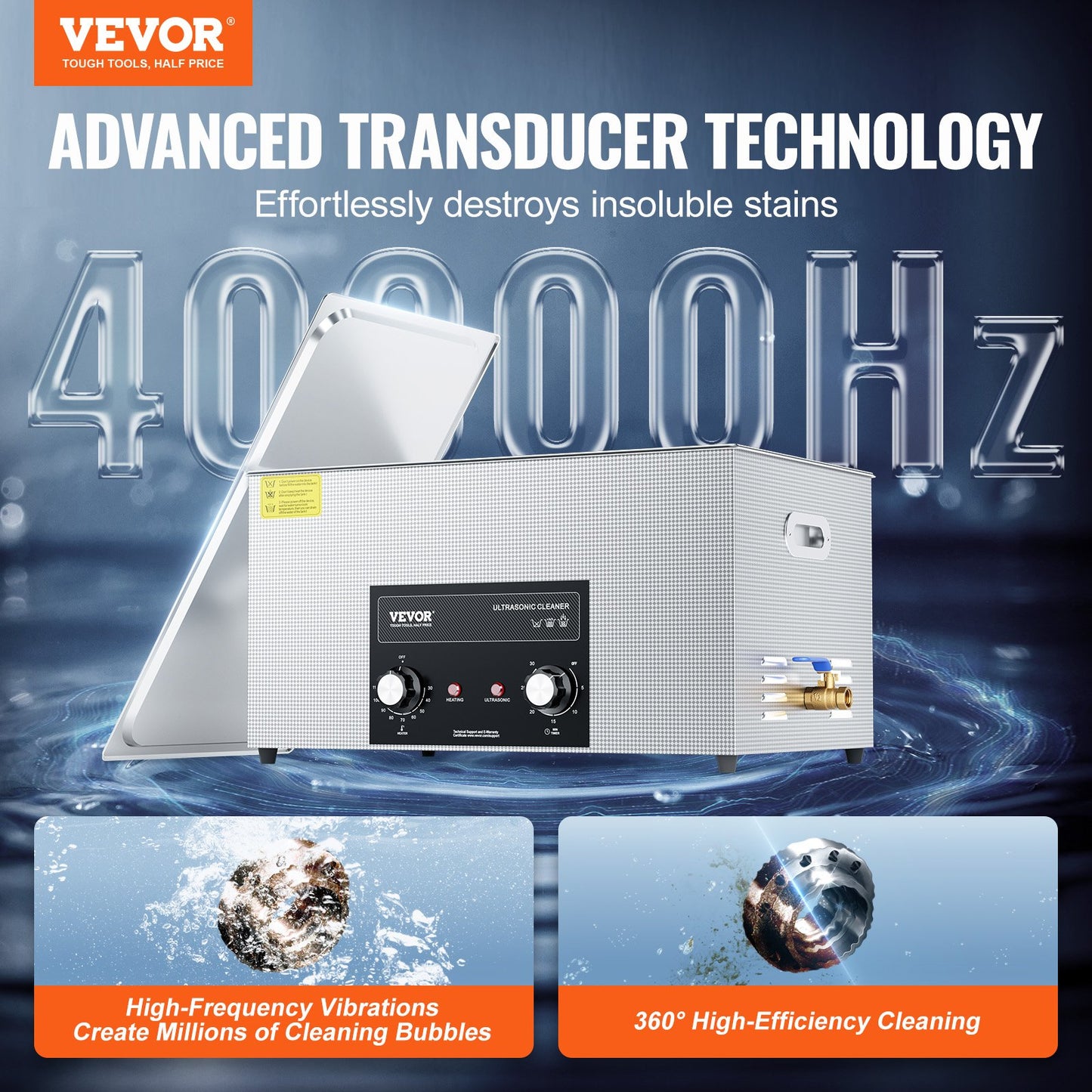 22L Ultrasonic Cleaner with Heating Timer and Digital Sound Machine