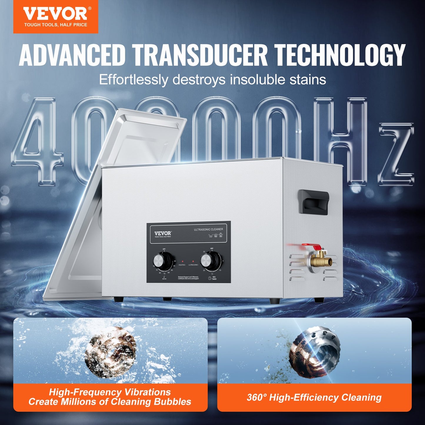 30L Ultrasonic Cleaner with Heating Timer and Digital Sound Machine