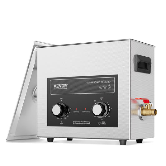 6L Ultrasonic Cleaner with Heat Timer &amp; Basket Digital Sonic Machine