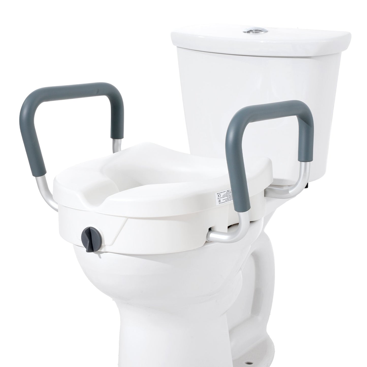 Raised toilet seat 5" height 350 lbs for round and elongated toilet