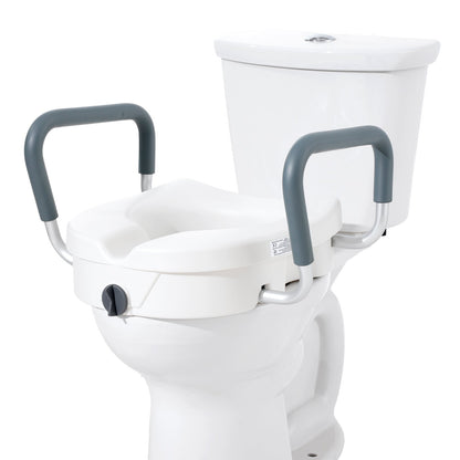Raised toilet seat 5" height 350 lbs for round and elongated toilet