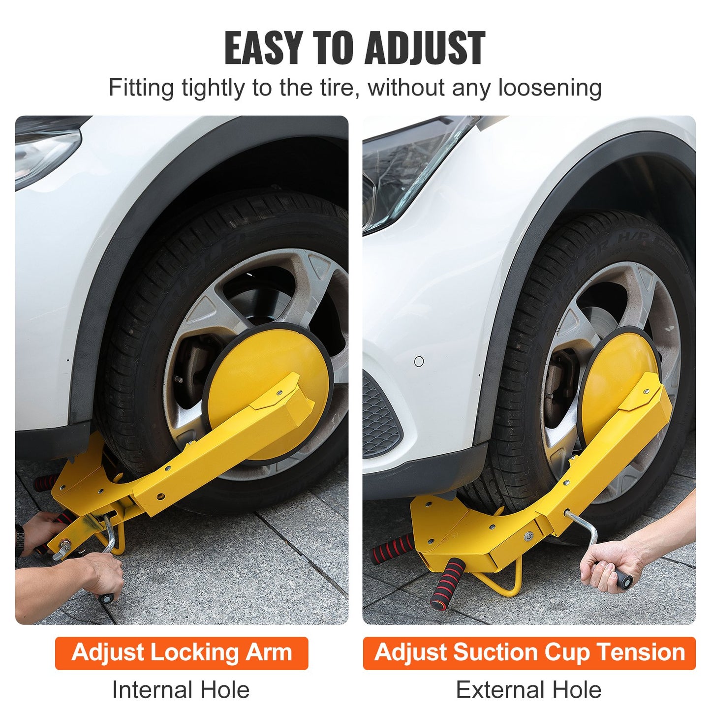 Wheel Lock Clamp, 2-Pack Trailer Wheel Lock, Heavy Duty Anti-Theft Tire Lock, Trailer Wheel Locks for RVs, Cars, Trucks, SUVs