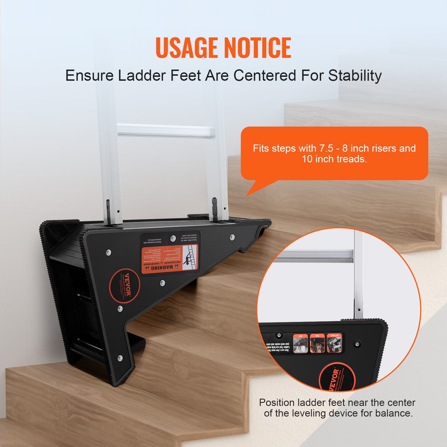 Ladder Levler 380lbs Load PP Leveling Tool med förvaring för ojämn mark