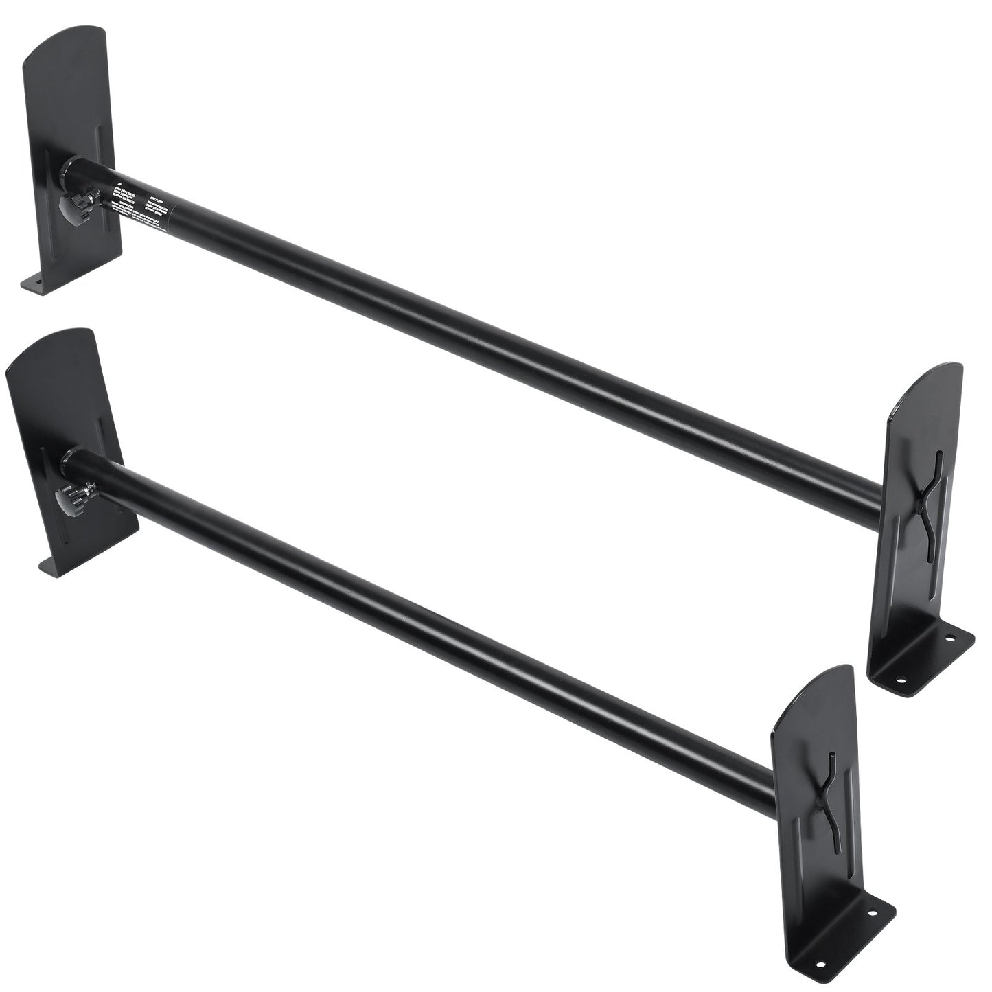 Takräcke för skåpbilar, takräcken i legerat stål med 2 stång, 227 KG kapacitet Regnränna takräcke, justerbar längd 910-1460 mm, skåpbilsstegeställ kompatibel med Chevrolet Express, GMC Savana, etc.