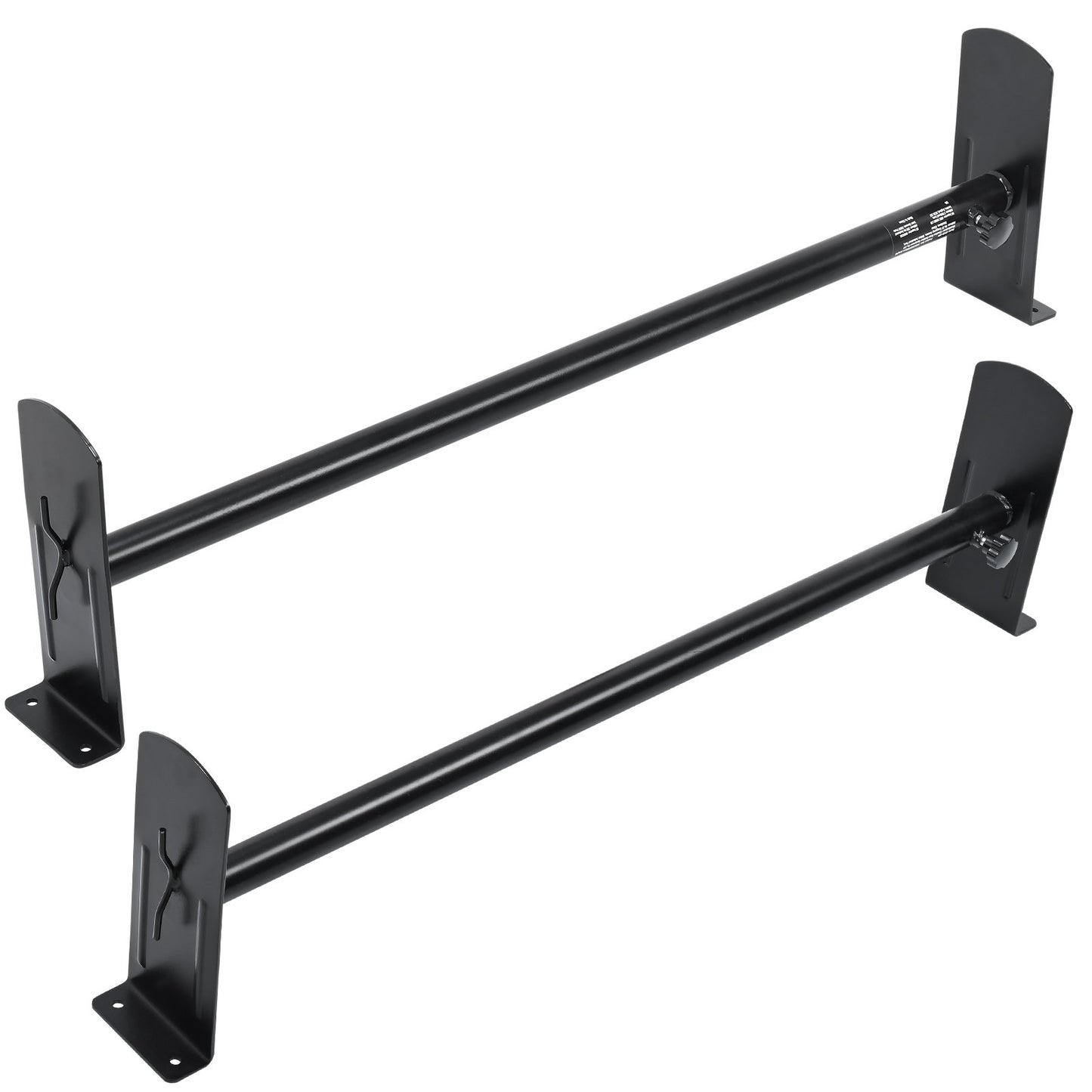 Takräcke för skåpbilar, takräcken i legerat stål med 2 stång, 227 KG kapacitet Regnränna takräcke, justerbar längd 910-1460 mm, skåpbilsstegeställ kompatibel med Chevrolet Express, GMC Savana, etc.