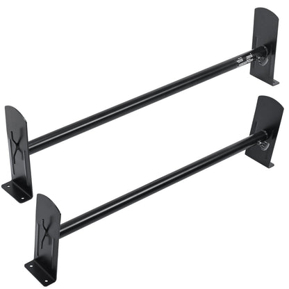 Takräcke för skåpbilar, takräcken i legerat stål med 2 stång, 227 KG kapacitet Regnränna takräcke, justerbar längd 910-1460 mm, skåpbilsstegeställ kompatibel med Chevrolet Express, GMC Savana, etc.