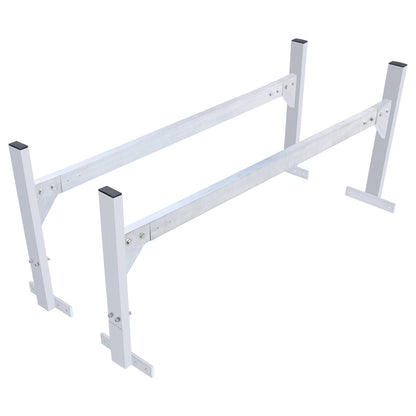 Takräcke för skåpbil, 2 stång Takräcke i aluminiumlegering, 181 kg Kapacitet Regnränna Van Takräcke, Justerbar längd 1300-2060 mm, Skåpbilsstegeställ för skåpbil, last, släp
