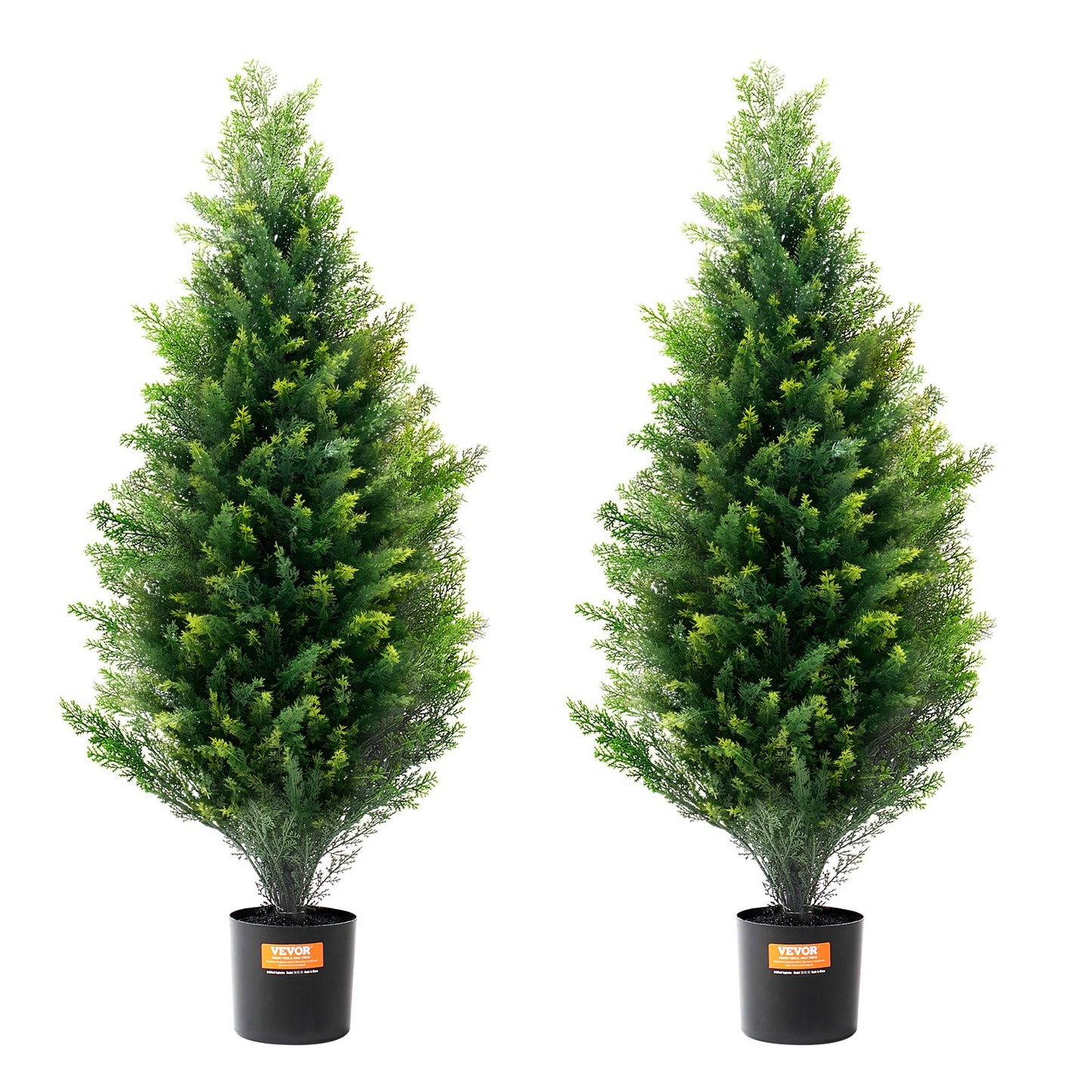 2er-Pack 3' Künstliche Zeder Topiary Baum Faux Pflanze UV Dekor Indoor/Outdoor