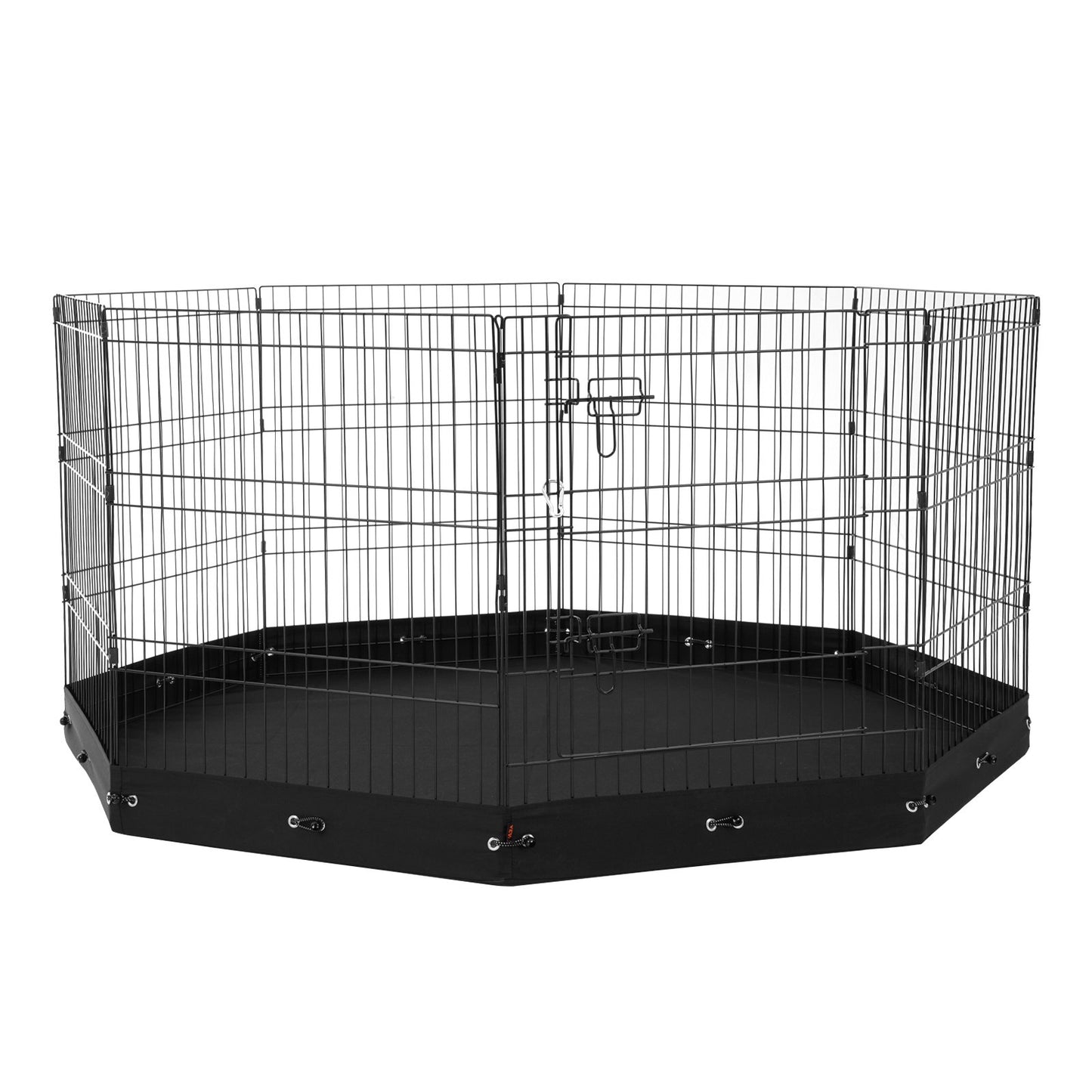 Dog Playpen 8 Panels Foldable Metal Training Pen for Dog with Bottom Pad 30"H