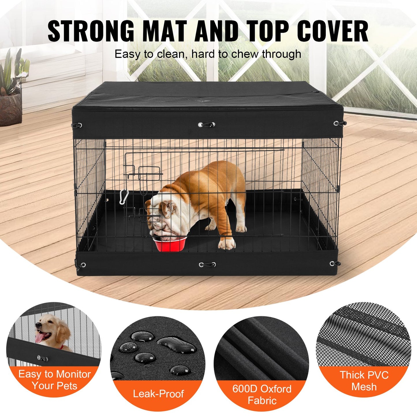 Dog Playpen 4 Panels Foldable Metal Dog Training Pen with Bottom Protection