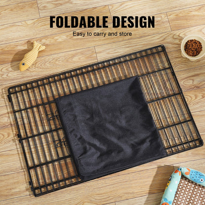 Dog Playpen 4 Panels Foldable Metal Dog Training Pen with Bottom Protection