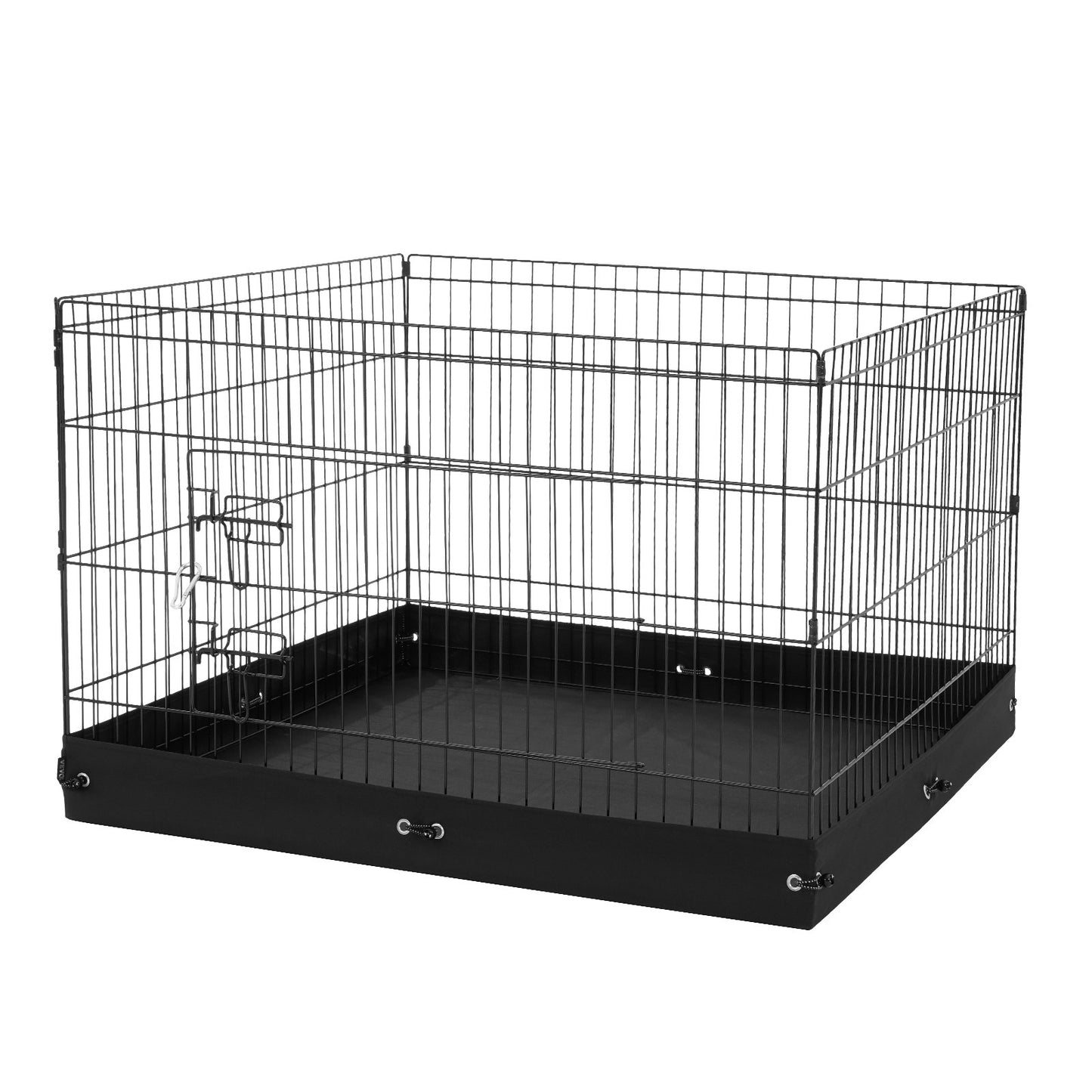 Dog Playpen 4 Panels Foldable Metal Dog Training Pen with Bottom Protection