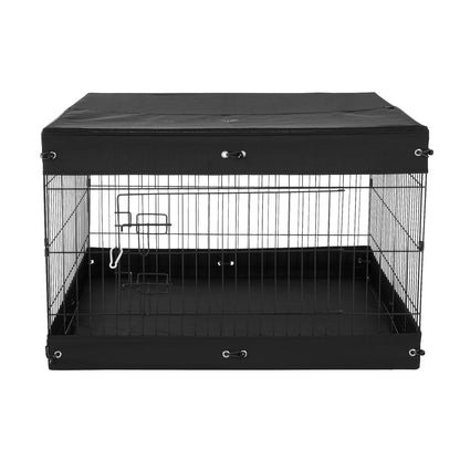 Dog Playpen 4 Panels Foldable Metal Dog Training Pen with Bottom Protection