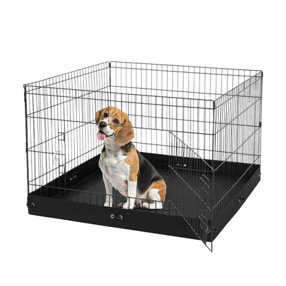 Dog Playpen 4 Panels Foldable Metal Dog Training Pen with Bottom Pad 36 Inch