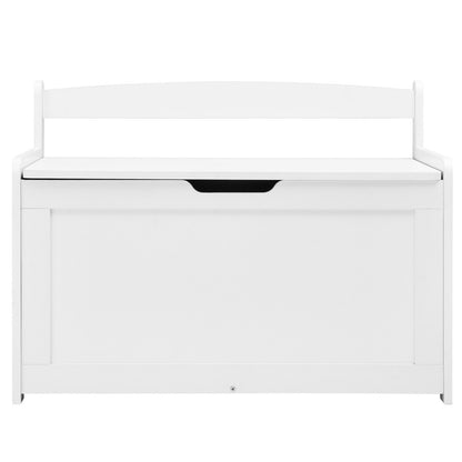 Barnleksaksförvaringsbänk Träleksakslåda Bröst 32,68 x 17,91 x 24,02" Vit