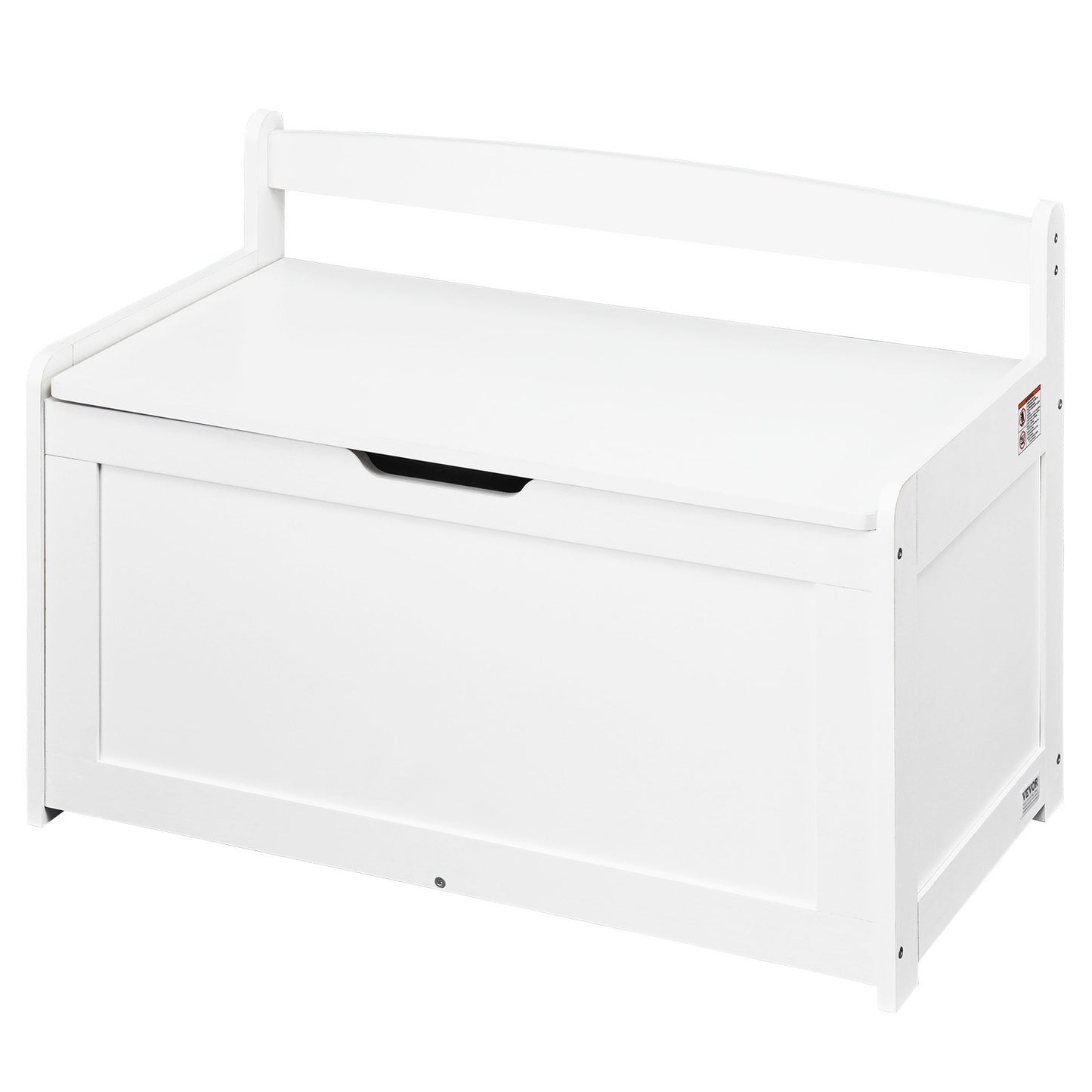 Barnleksaksförvaringsbänk Träleksakslåda Bröst 32,68 x 17,91 x 24,02" Vit