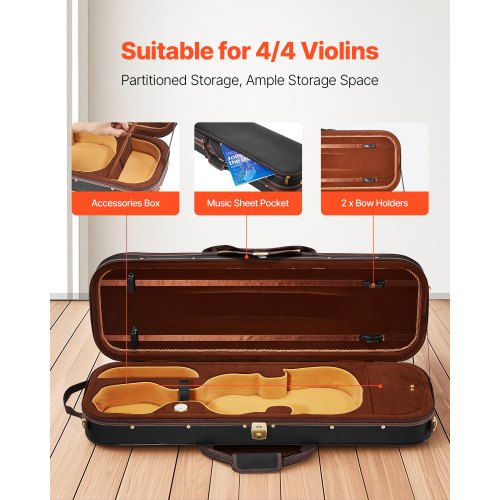 Full-size portable nylon case for violin, scratch-resistant travel bag