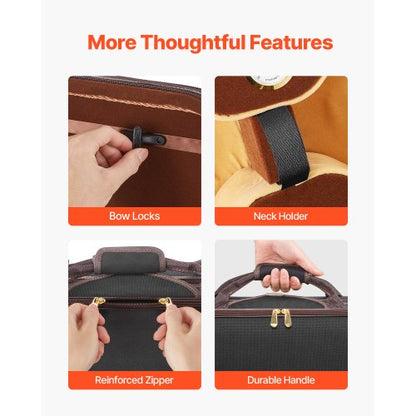 Full-size portable nylon case for violin, scratch-resistant travel bag