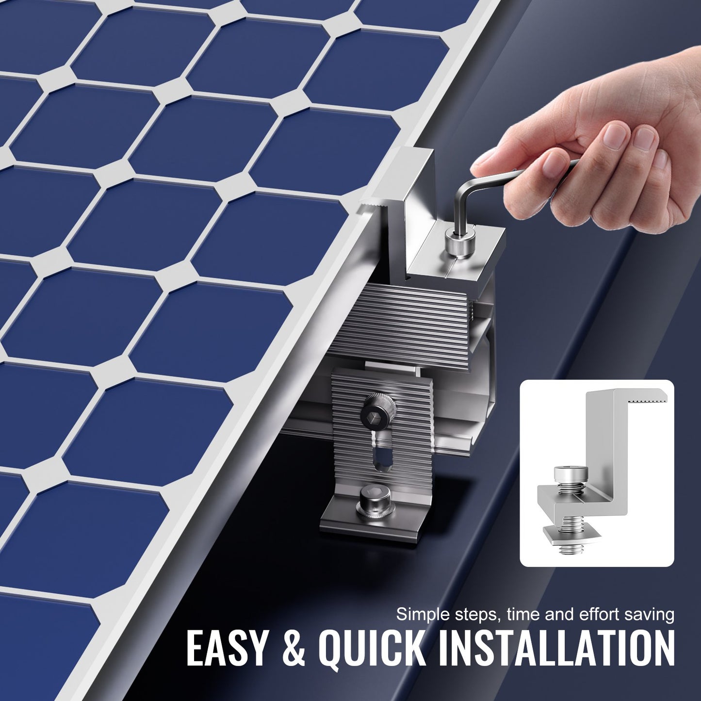 Solpanel Monteringsfästen Solpanel Monteringssats för olika tak