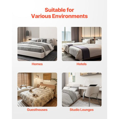 Boxspring Queen size-sängram med tyg 204,5 L x 144,5 B x 13,5 H tum |  EU