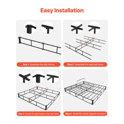 Boxspring Queen size-sängram med tyg 204 L x 144 B x 106 H |  EU