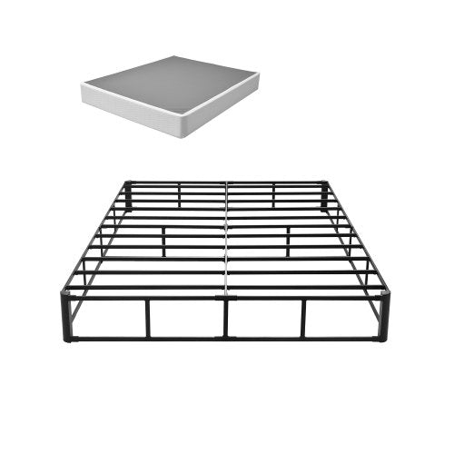 Boxspring Queen size-sängram med tyg 204,5 L x 144,5 B x 23,5 H tum |  EU