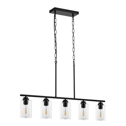 5-Light Kitchen Island Pendellampor 60W Justerbar matsalslampa E27