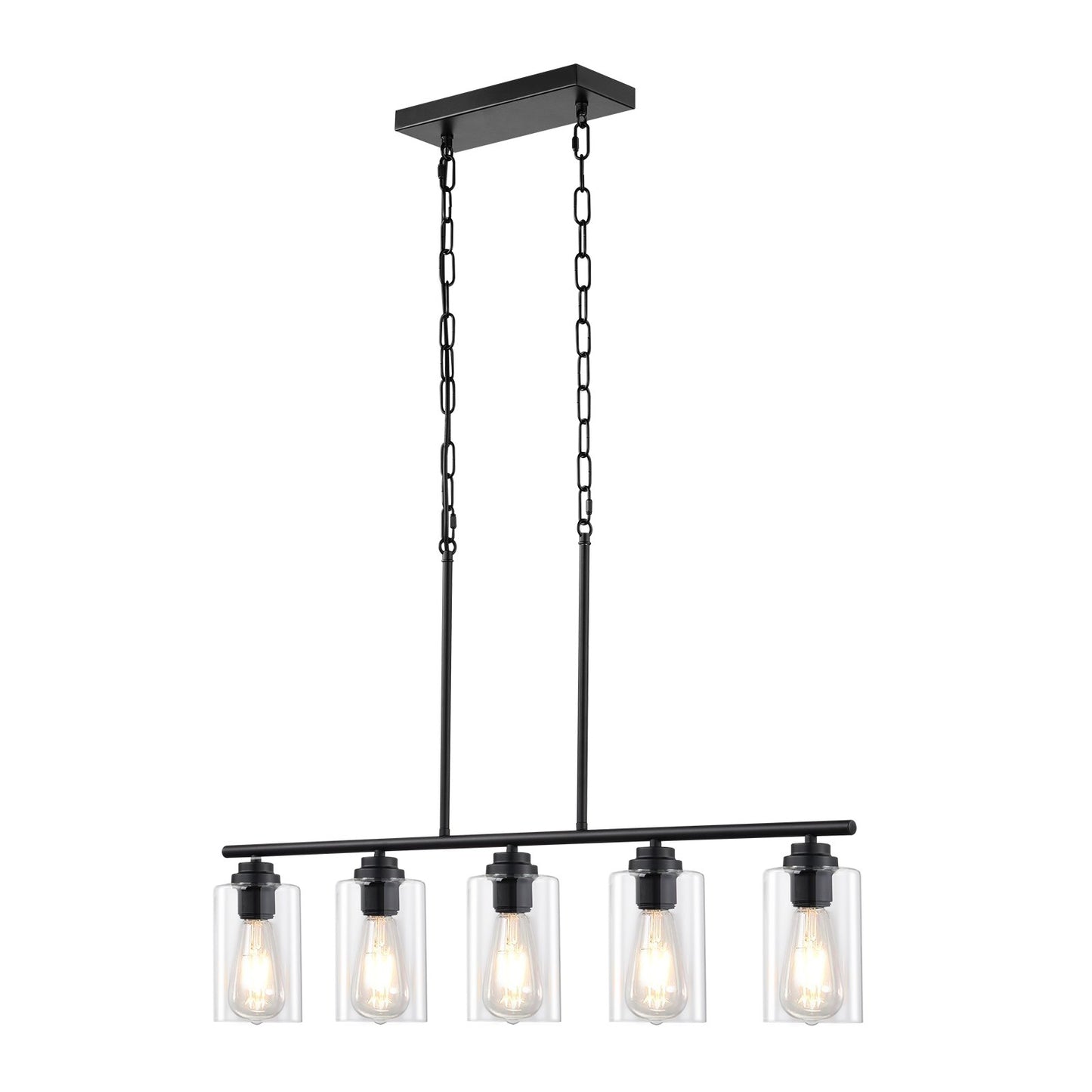 5-Light Kitchen Island Pendellampor 60W Justerbar matsalslampa E27