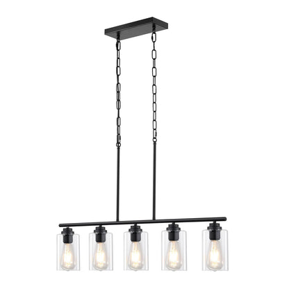 5-Light Kitchen Island Pendellampor 60W Justerbar matsalslampa E27