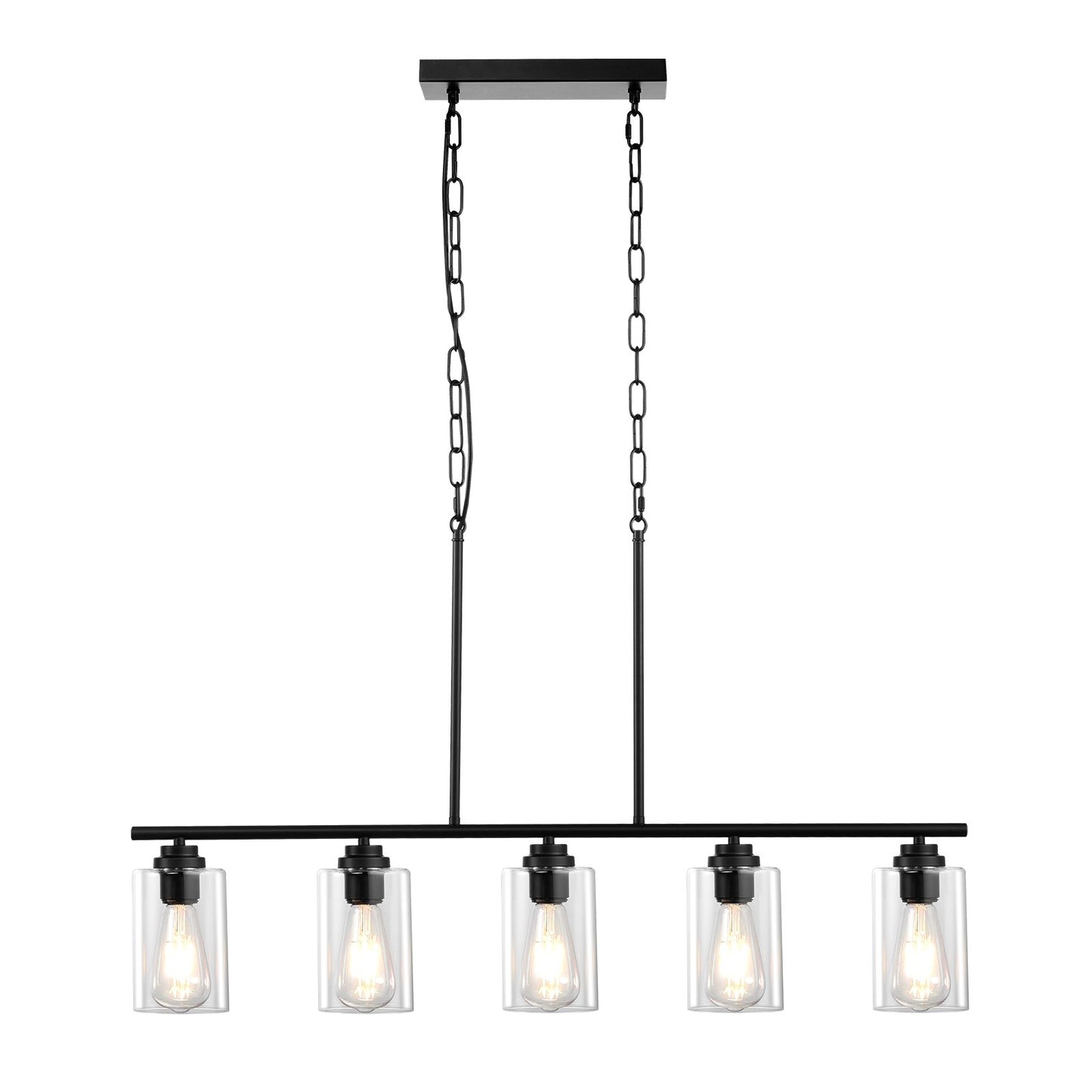5-Light Kitchen Island Pendellampor 60W Justerbar matsalslampa E27