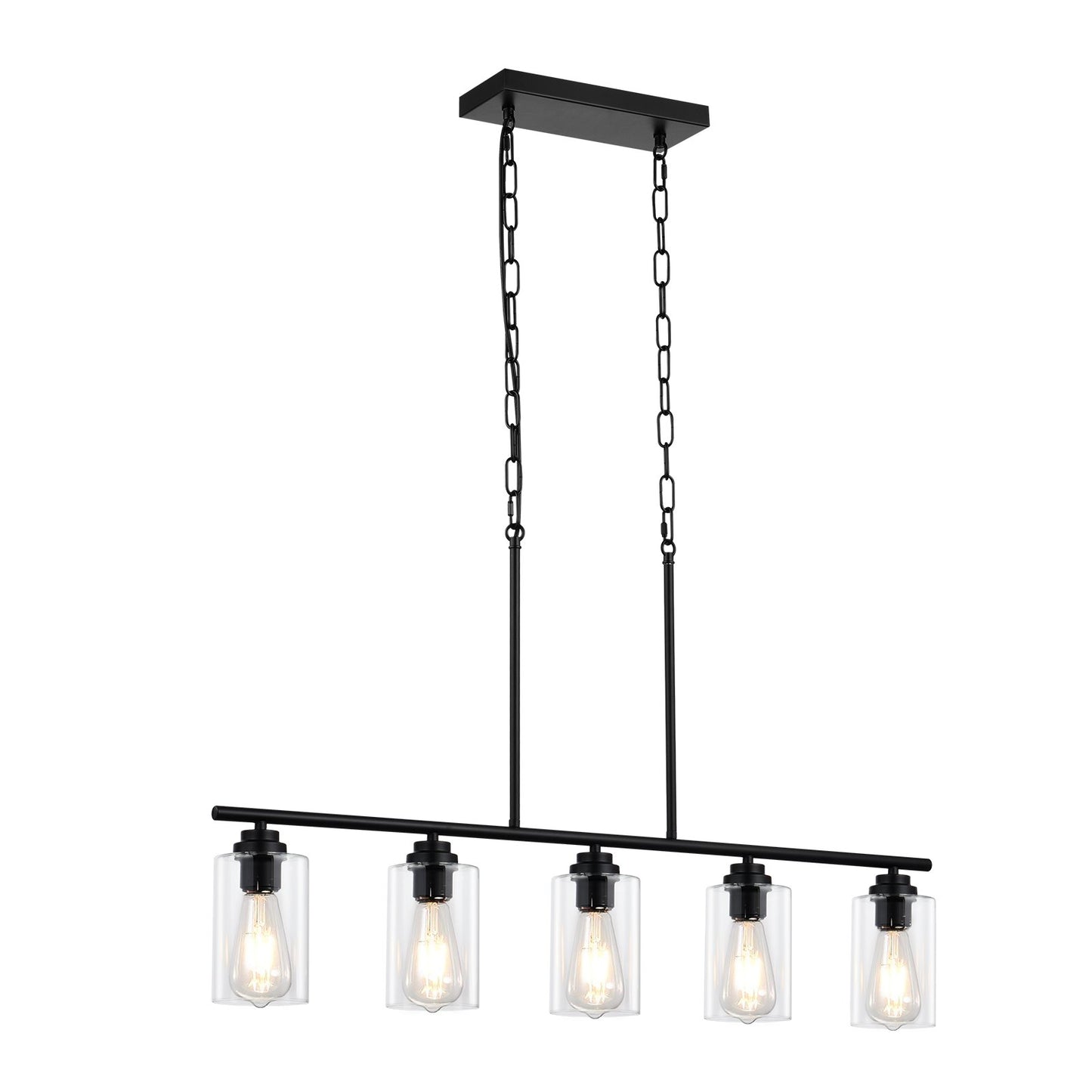 5-Light Kitchen Island Pendellampor 60W Justerbar matsalslampa E27