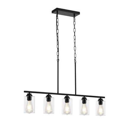 5-Light Kitchen Island Pendellampor 60W Justerbar matsalslampa E27