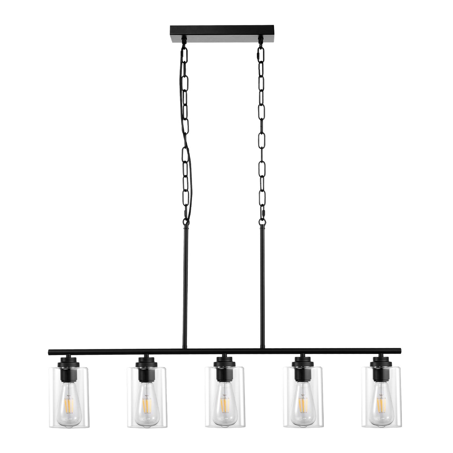 5-Light Kitchen Island Pendellampor 60W Justerbar matsalslampa E27