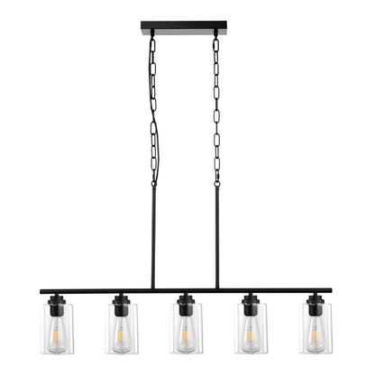 5-Light Kitchen Island Pendellampor 60W Justerbar matsalslampa E27