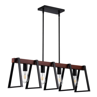 4-Light Kitchen Island Pendellampor 60W Justerbar matsalslampa E27