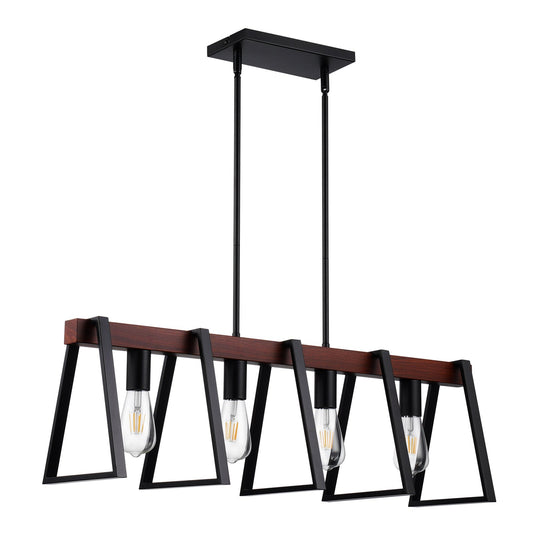 4-Light Kitchen Island Pendellampor 60W Justerbar matsalslampa E27