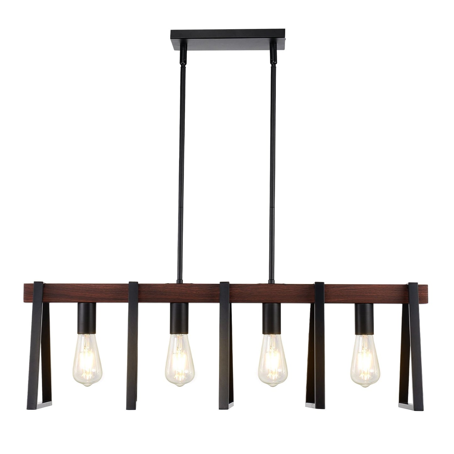 4-Light Kitchen Island Pendellampor 60W Justerbar matsalslampa E27