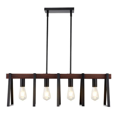 4-Light Kitchen Island Pendellampor 60W Justerbar matsalslampa E27